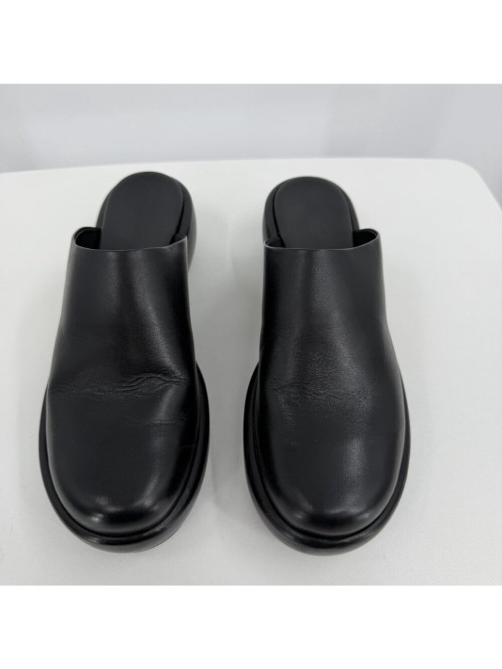 Everlane The Puffa Flatform in Black Leather sz 11 Women's Chunky Platform Clog - Picture 2 of 10